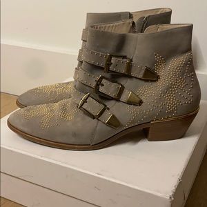 Susanna Studded Leather Ankle Boots